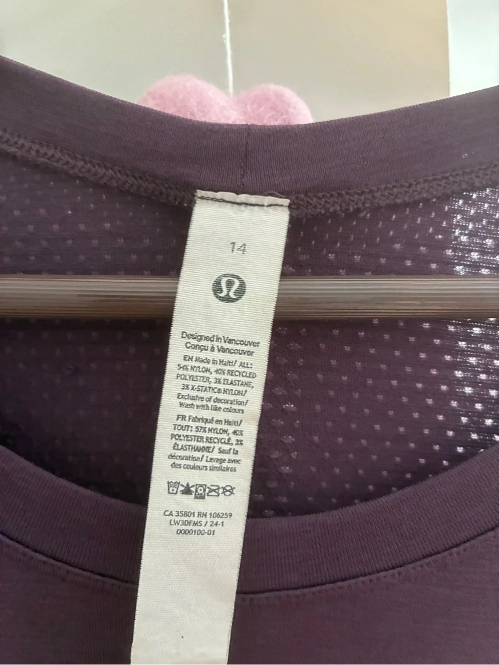 Lululemon Swiftly Tech Short Sleeve 2.0 Grape Thistle Size 14 Tag Included